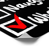 Nice Naughty Whatever Funny Christmas List Family  ポスター (角)