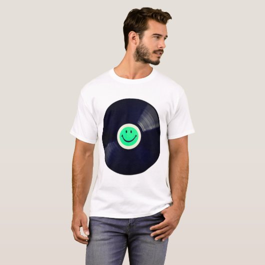 Nice neon Happy face – Happiness – smiling face Tシャツ (正面フル)