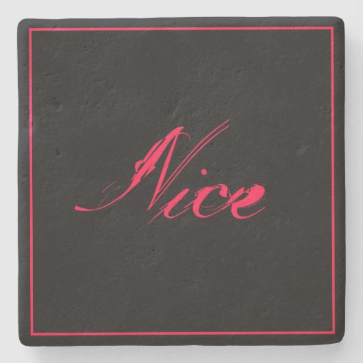 Nice neon-pink ストーンコースター (正面)