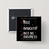Nice Not いけな Ya Business Santaのクリスマスリスト 缶バッジ (正面&裏面)