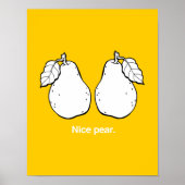 NICE PEAR – ホワイト – .png ポスター (正面)