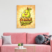 Nice Pear - Feelin Fruity - Foodie Fiends キャンバスプリント (インサイチュ (リビング))