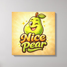 Nice Pear - Feelin Fruity - Foodie Fiends キャンバスプリント