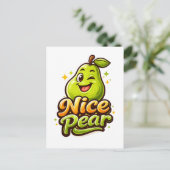 Nice Pear - Feelin Fruity - Foodie Fiends ポストカード (スタンド正面)
