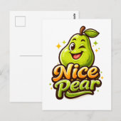 Nice Pear - Feelin Fruity - Foodie Fiends ポストカード (正面/裏面)