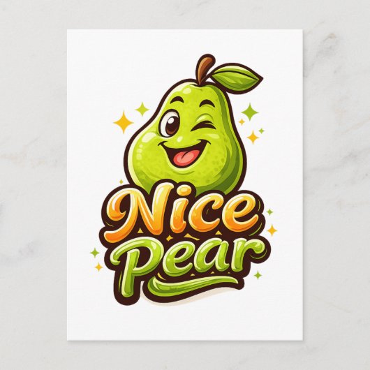 Nice Pear - Feelin Fruity - Foodie Fiends ポストカード (正面)
