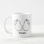NICE PEAR -.png コーヒーマグカップ (左)