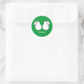 NICE PEAR - WHITE -.png ラウンドシール (バッグ)