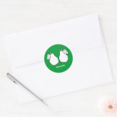 NICE PEAR - WHITE -.png ラウンドシール (封筒)