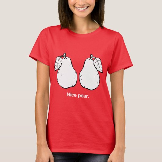 NICE PEAR - WHITE -.png Tシャツ (正面)