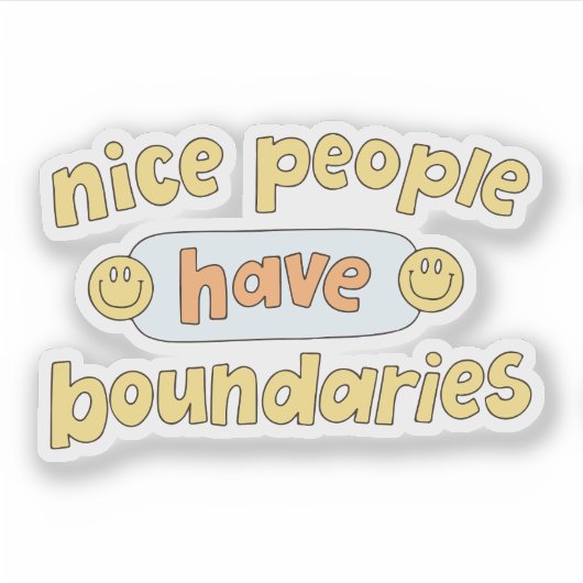 Nice people have boundaries シール (正面)