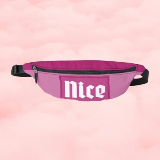 Nice Pink Box Typography Fanny Pack ファニーパック