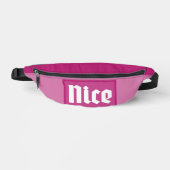 Nice Pink Box Typography Fanny Pack ファニーパック (正面)