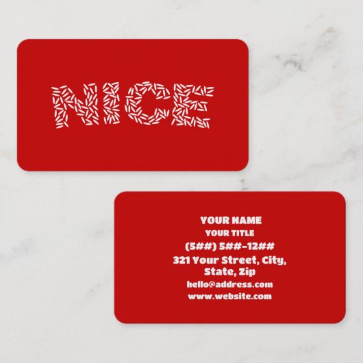 Nice Rice 名刺 (正面/裏面)