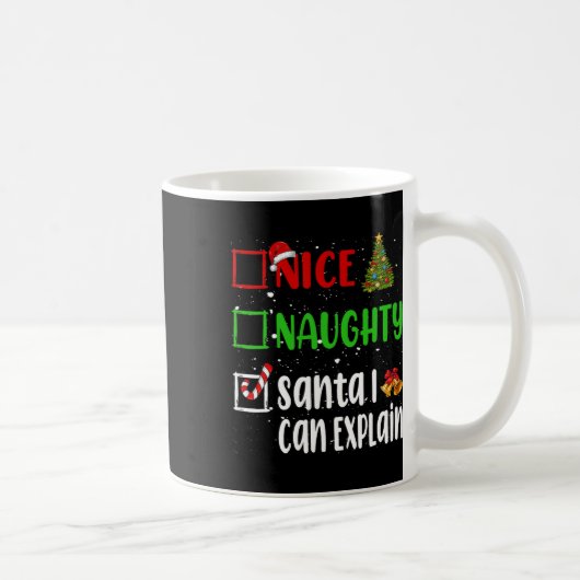 Nice Santaいけな I Can Explain Christmas List Ho コーヒーマグカップ (右)