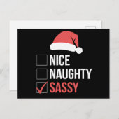 Nice Sassyいけな Christmas List シーズンポストカード (正面/裏面)