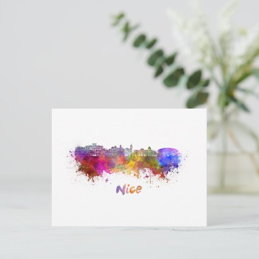 Nice skyline in watercolor ポストカード (スタンド正面)