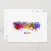 Nice skyline in watercolor ポストカード (正面/裏面)
