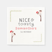 Nice S'mores Marshmallows Kids Xmas Birthday Party スタンダードカクテルナプキン (正面)