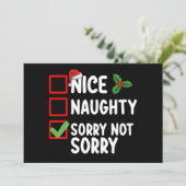 Nice Sorry Not Christmasいけな List Holiday 招待状 (スタンド正面)
