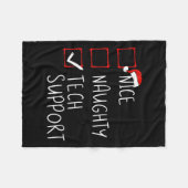 Nice Tech いけな Support Christmas Customer Service フリースブランケット (正面(横))