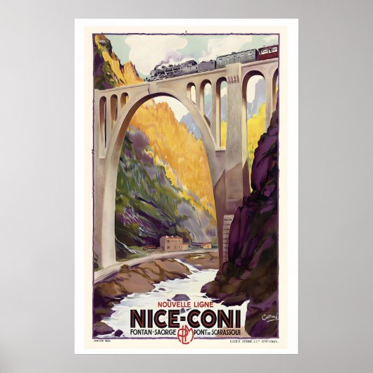 Nice to Coni Railway Line Fontan-Saorge Scarassoui ポスター (正面)
