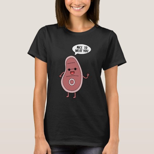 Nice to Meat you Smoker Grill Barbecue Meat Grilli Tシャツ (正面)