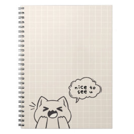 Nice to See You: 愛らしい猫の会話デザイン ノートブック