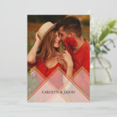 Nice Transparency Effect Romantic Couple Photo 招待状 (スタンド正面)