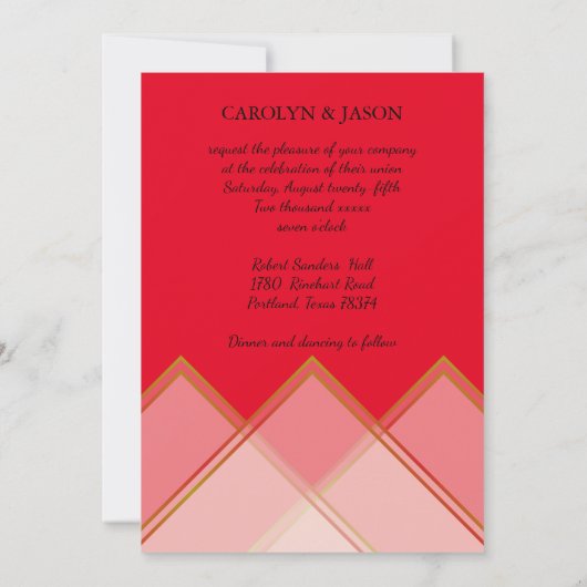 Nice Transparency Effect Romantic Couple Photo 招待状 (裏面)