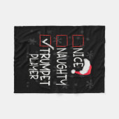 Nice Trumpet Player Listいけな Christmas Santa C フリースブランケット (正面(横))