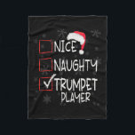 Nice Trumpet Player Listいけな Christmas Santa C フリースブランケット<br><div class="desc">ニースいけなトランペット選手リストのクリスマスサンタクロース</div>