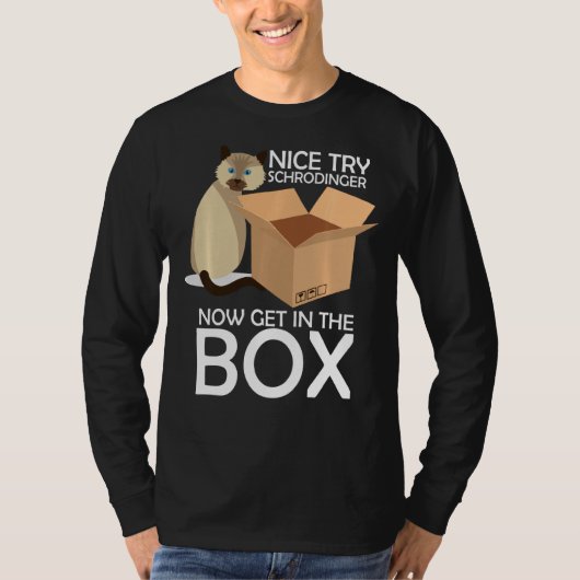 Nice Tryシュレディンガー猫の量子物理学専攻の茶 Tシャツ (正面)
