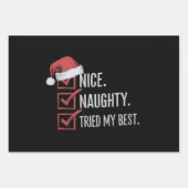 Nice Try いけな My Christmas最高のListクリスマス ラッピングペーパーシート (正面)