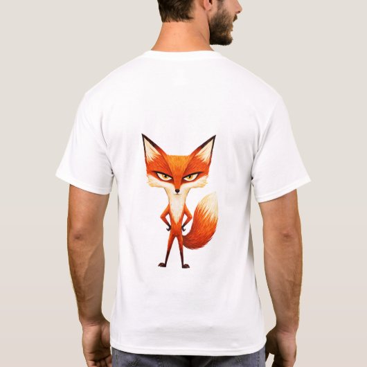 Nice Try Funny Fox T-Shirt Tシャツ (裏面)