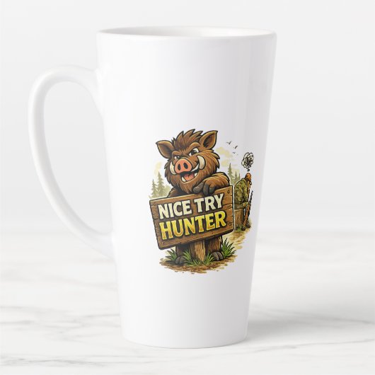 Nice Try Hunter カフェラテマグ (左)