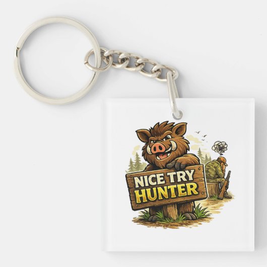 Nice Try Hunter キーホルダー (正面)