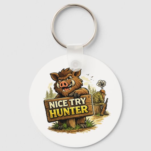 Nice Try Hunter キーホルダー (正面)