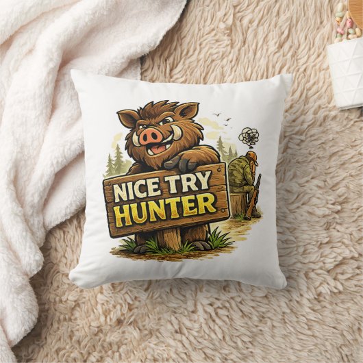 Nice Try Hunter クッション (ブランケット)