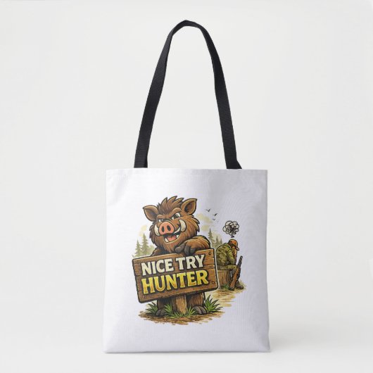 Nice Try Hunter トートバッグ (正面)