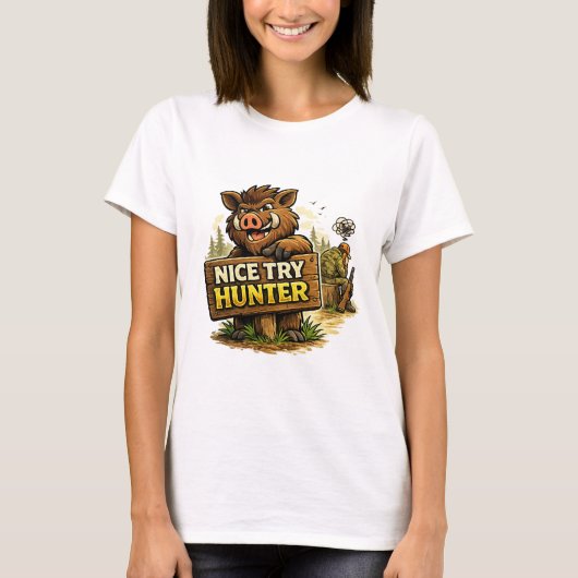 Nice Try Hunter Tシャツ (正面)