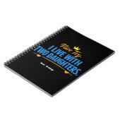 Nice Try I Live With Two Daughters Funny Dad Quote ノートブック (左側)