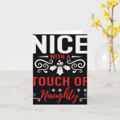 Nice With A Touch Of Naughty T Shirt  カード (黄色い花)