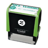 "NICE WORK!" +チューターの名前ラバースタンプ セルフインキングスタンプ (商品)