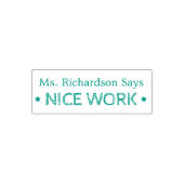 Nice Work | 先生のためのオーダーメイドスタンプ セルフインキングスタンプ (デザイン)