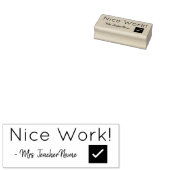 "Nice Work!" +先生名ラバースタンプ ラバースタンプ (押印)