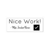 "Nice Work!" +先生名ラバースタンプ ラバースタンプ (インプリント)