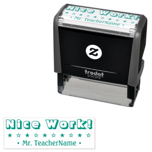 "Nice Work!" Teaching Assistant Rubber Stamp セルフインキングスタンプ (インサイチュ)