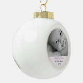 Nicece Name Year PhotoからAuntieとしてクリスマス1回目 セラミックボールオーナメント (左)