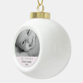Nicece Name Year PhotoからAuntieとしてクリスマス1回目 セラミックボールオーナメント (右)